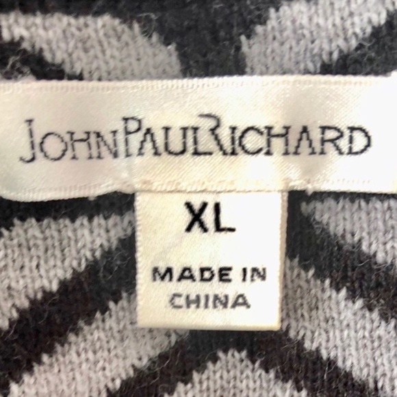 Geometric Black SweaterJacket, XL - Picture 6 of 6